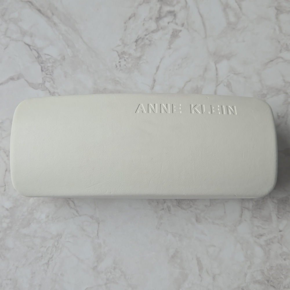 Anne Klien Signature Logo Spell Out White glasses Case